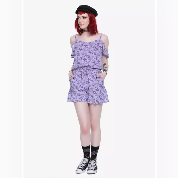 NWT Disney The Little Mermaid Ariel Off Cold Shoulder Romper - Picture 9 of 9